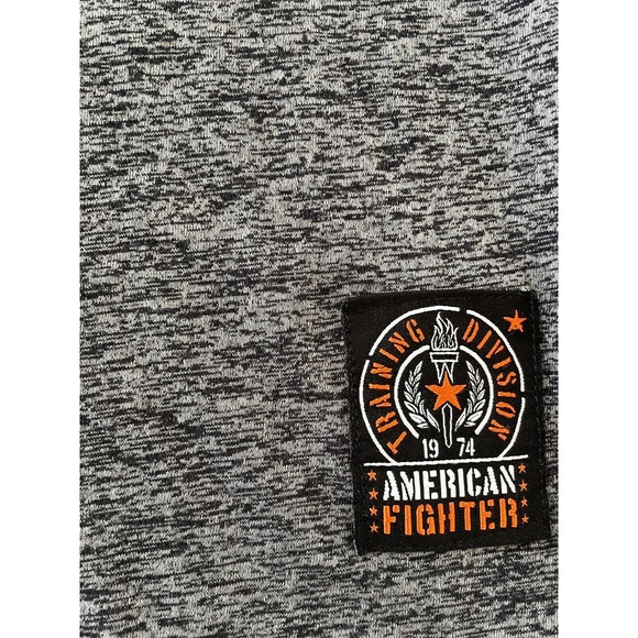 American Fighter Division Shirt Adult Large Gray Short Sleeve Men performance - Picture 3 of 7
